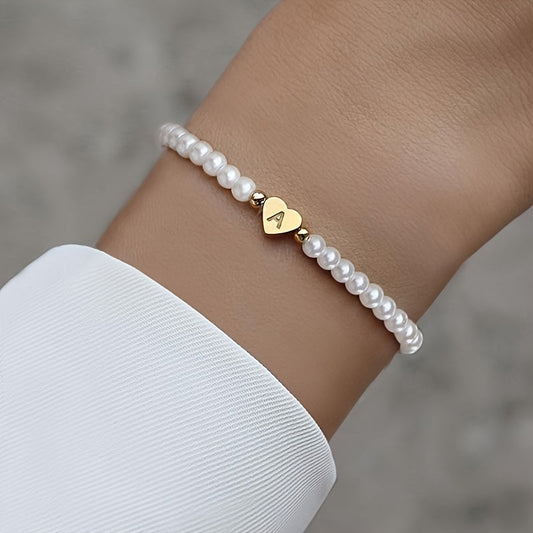 A-Z Heart Initial Bracelet
